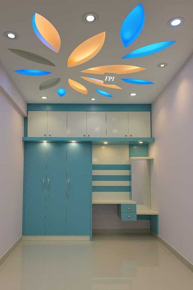 Blue And White Modern Bedroom