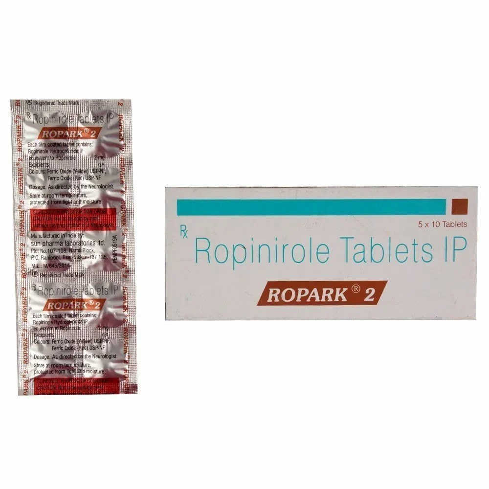 Ropark 2mg Tablet - Ingredients: Ropinirole (Present As Ropinirole Hydrochloride)