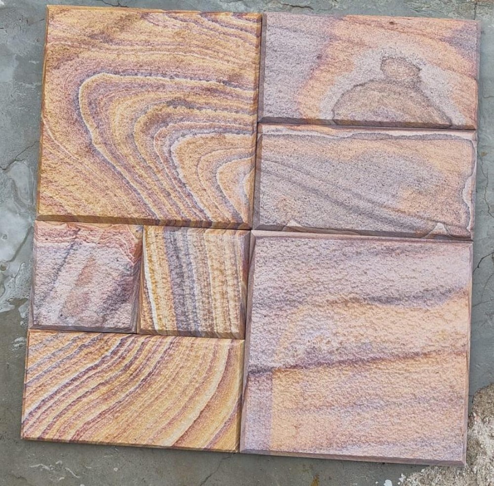 Rainbow Shot Blast Pattern Sandstone - Application: Flooring