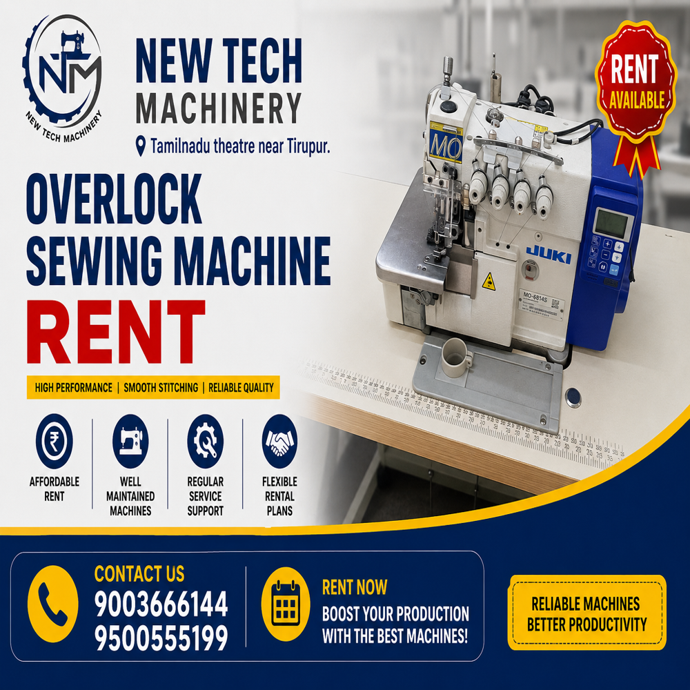 JUKI MO-6814S OVERLOCK SEWING MACHINE FOR (RENT)