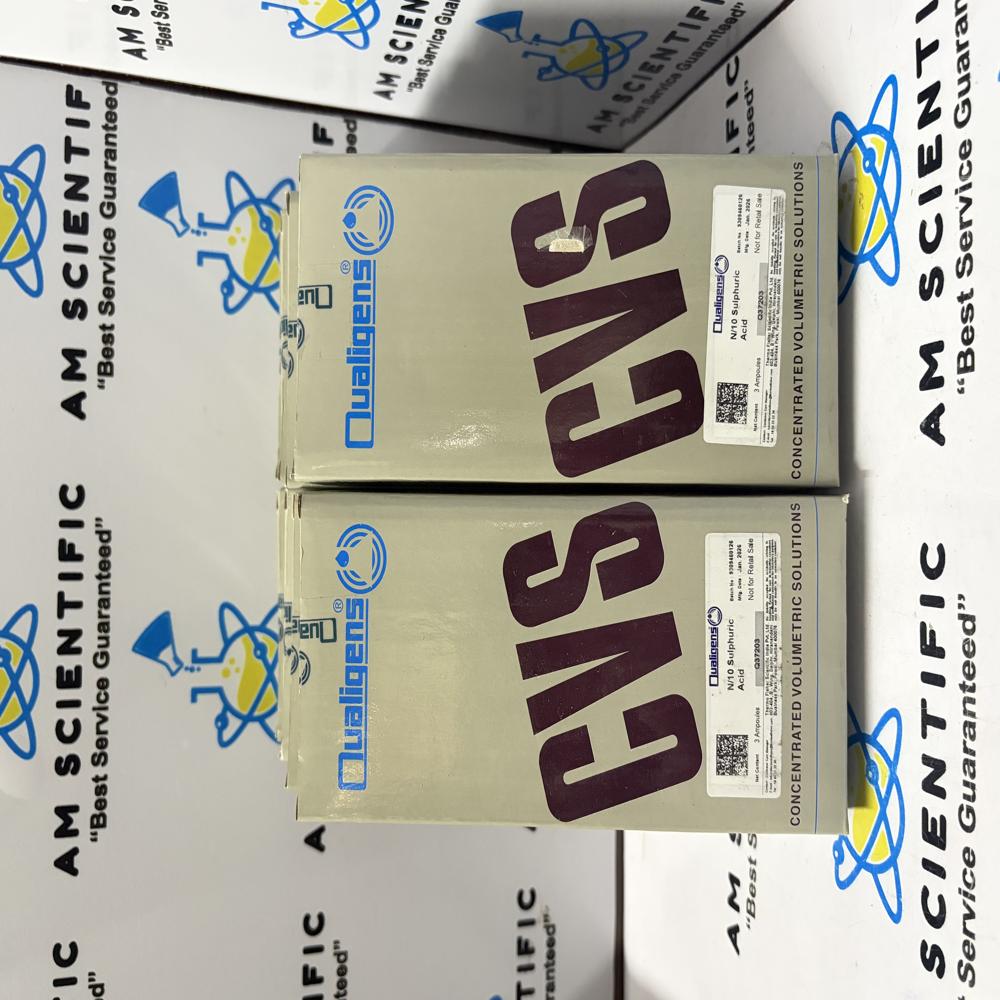 Sulphuric Acid N/10 C V S Qualigens, 3amp - Application: Laboratory