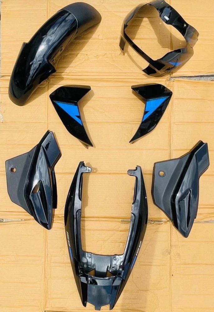 Black Blue Bajaj Pulsar 150 Full Body Kit 