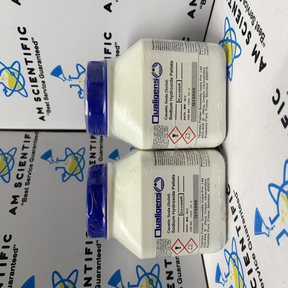 Sodium Hydroxide Pellets ER Qualigens, 500g