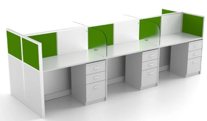 White Modular Workstation