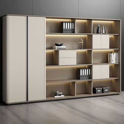 Modern Beige Executive Office Cabinet