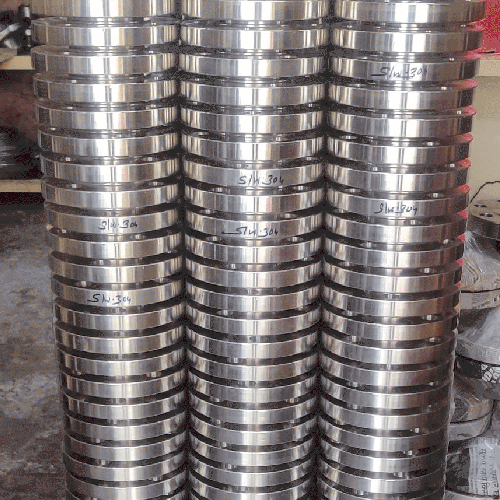 WITH HUB Stainless Steel Flange - 1'' Silver, Class 150-2500 PSI, Cold Forged & Machined, ISO 9001:2015 Certified
