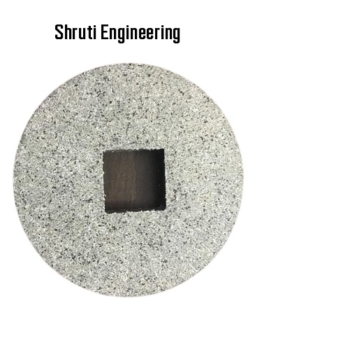 Brake Lining Material - High-strength Friction Composite, 130mm, Grey With Red Center | Optimized Friction, Heat And Wear Resistant, Square Bore Shaft Mounting