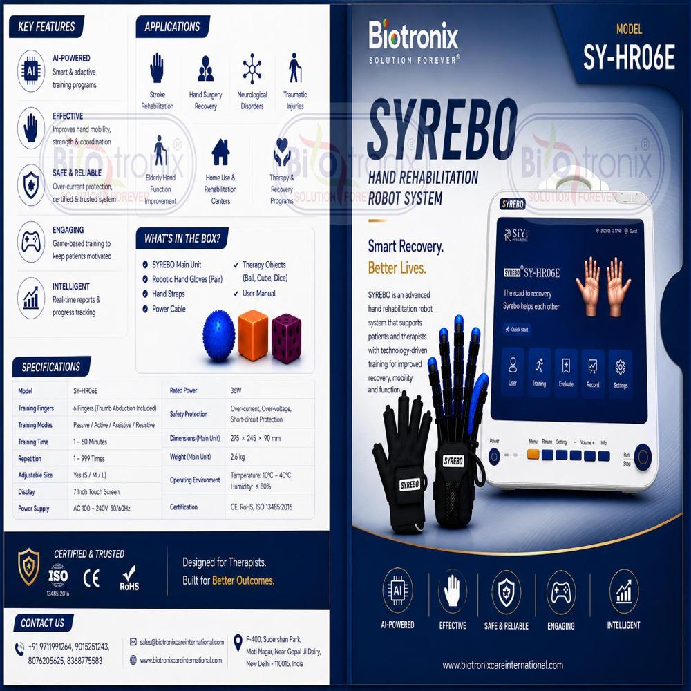 SYREBO C12 Smart Robotic Hand Rehabilitation System