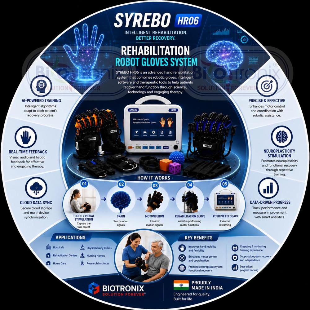 SYREBO C12 Smart Robotic Hand Rehabilitation System