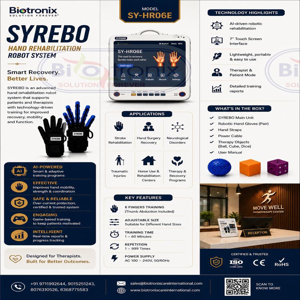 SYREBO C12 Smart Robotic Hand Rehabilitation System