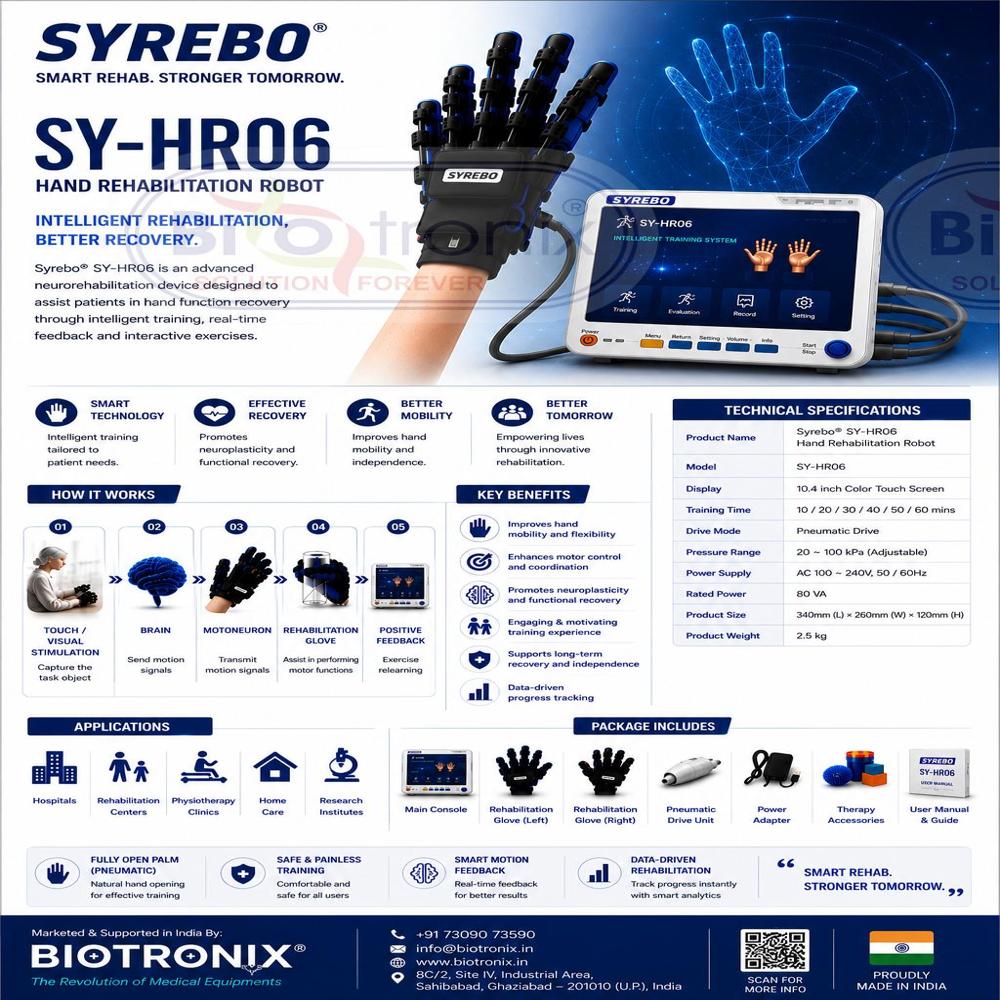 SYREBO C12 Smart Robotic Hand Rehabilitation System
