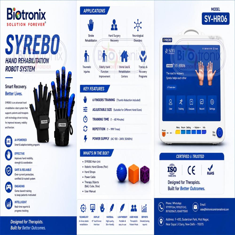 SYREBO C12 Smart Robotic Hand Rehabilitation System