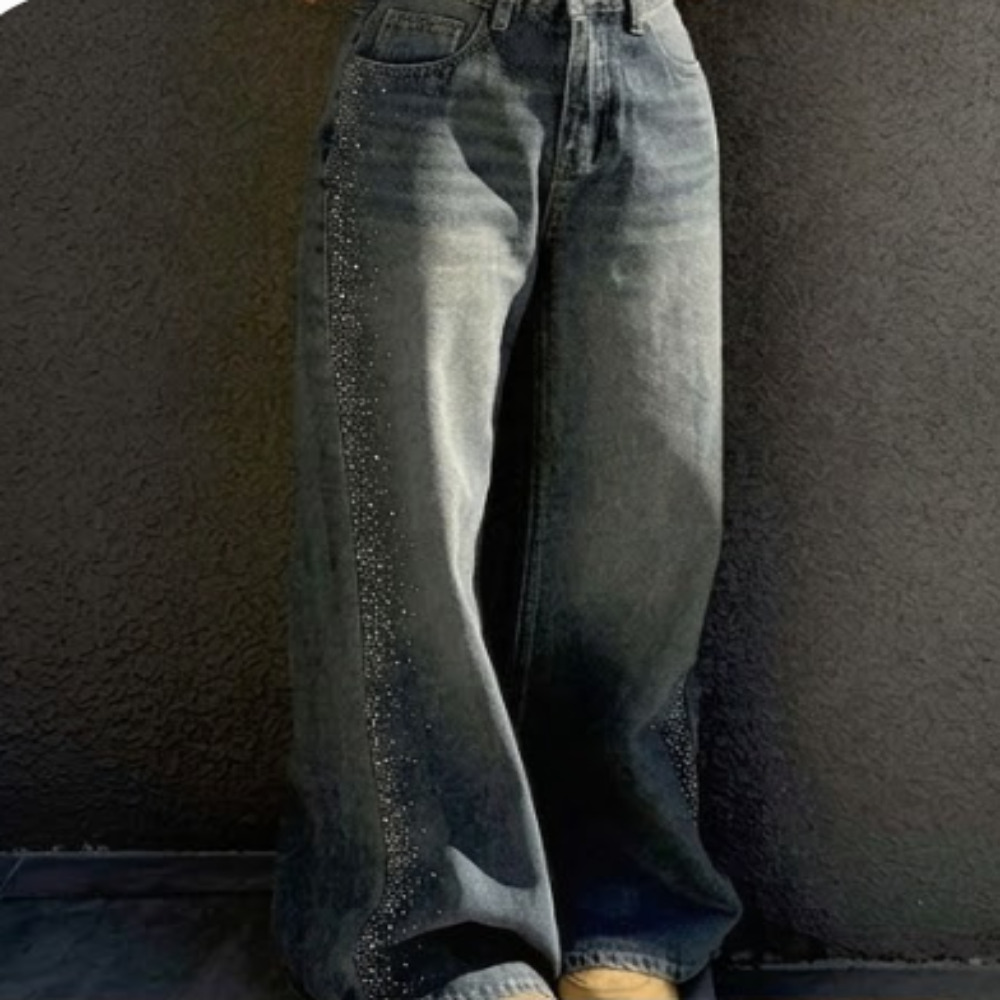 Baggy Rhinestone Jeans