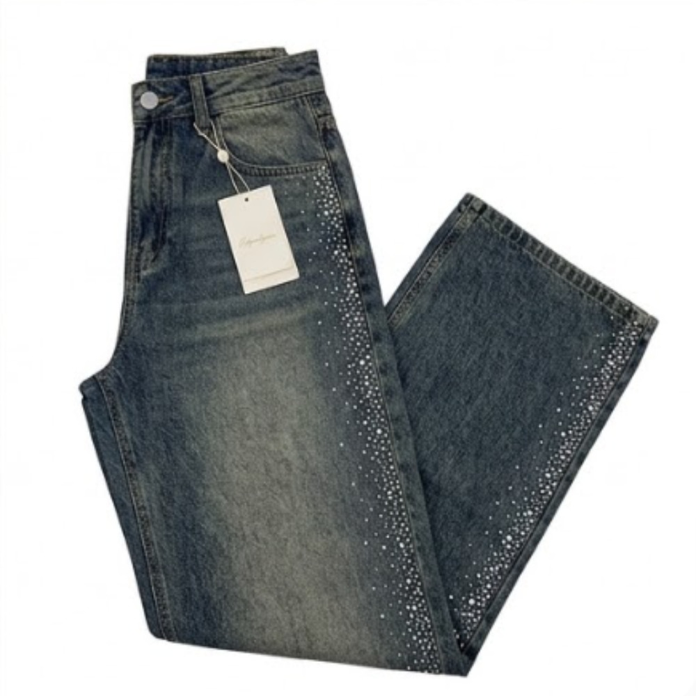 Baggy Rhinestone Jeans