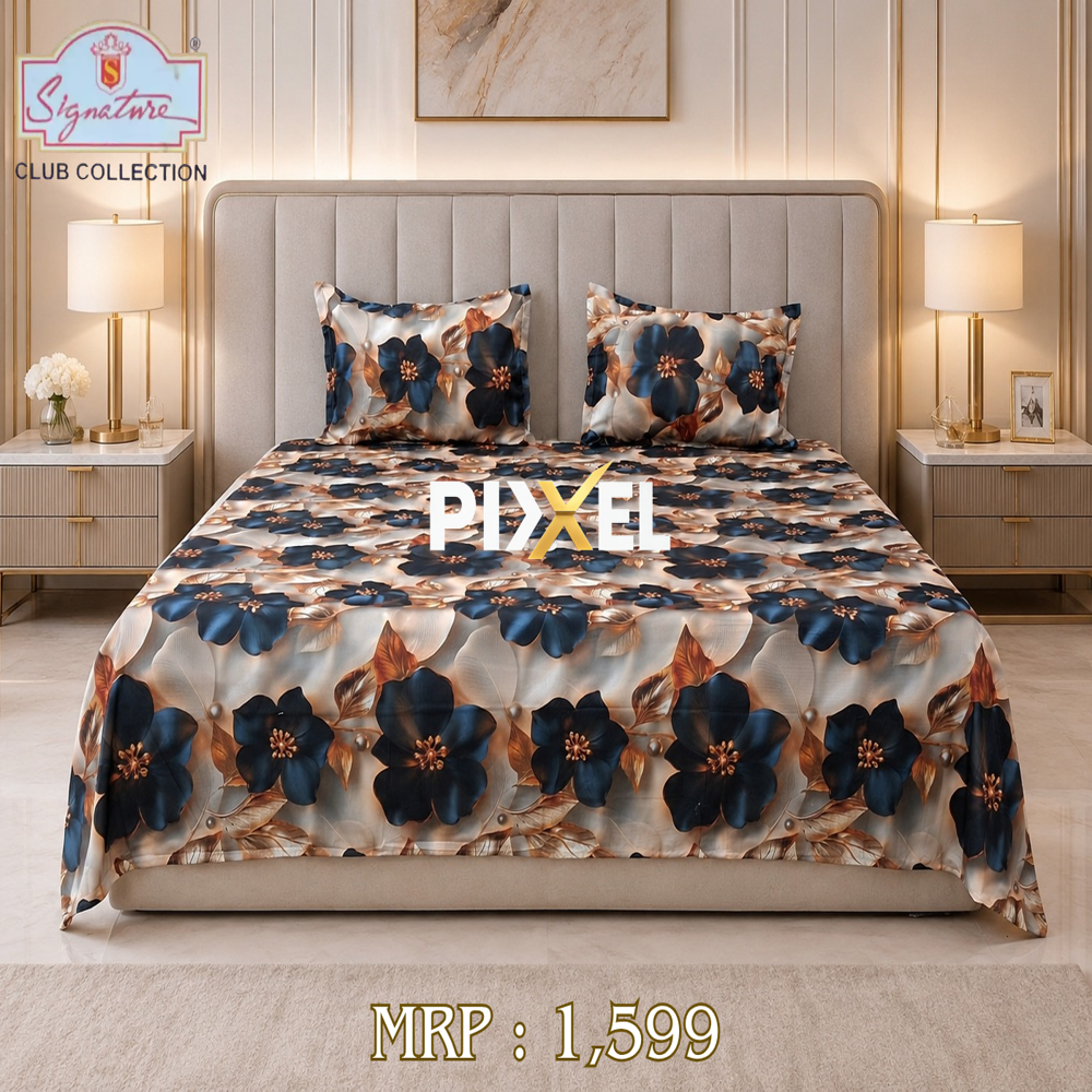 Pixel HD Digital Print Bedsheet