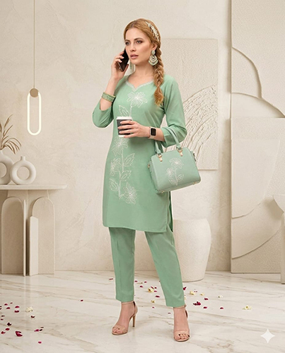 Light Green Fancy 2 Pieces Cord Sets