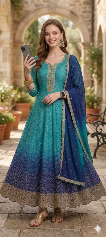 Double Shade Party Wear Suit