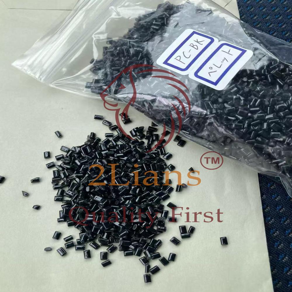 PC recycled pellets black