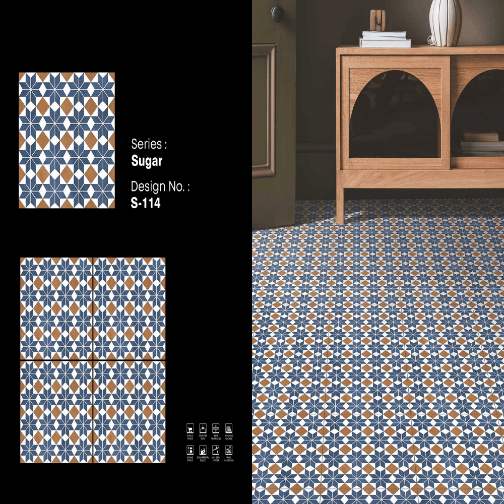 Decorative Porcelain Tiles - Color: Blue