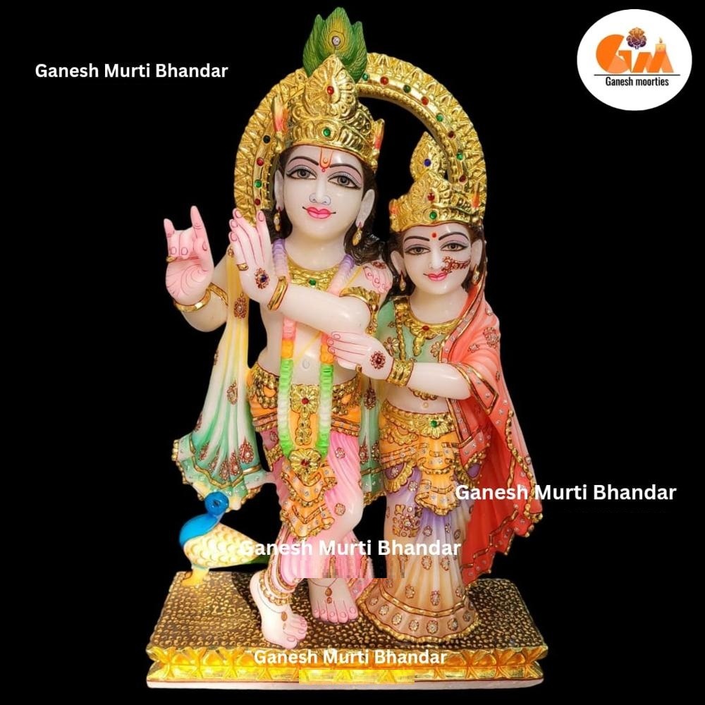 Marble Radha Krishna Ji Statue - Feature: Durable