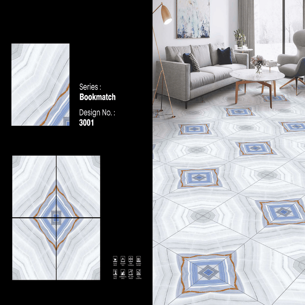 Rectified Porcelain Tiles - Color: Blue