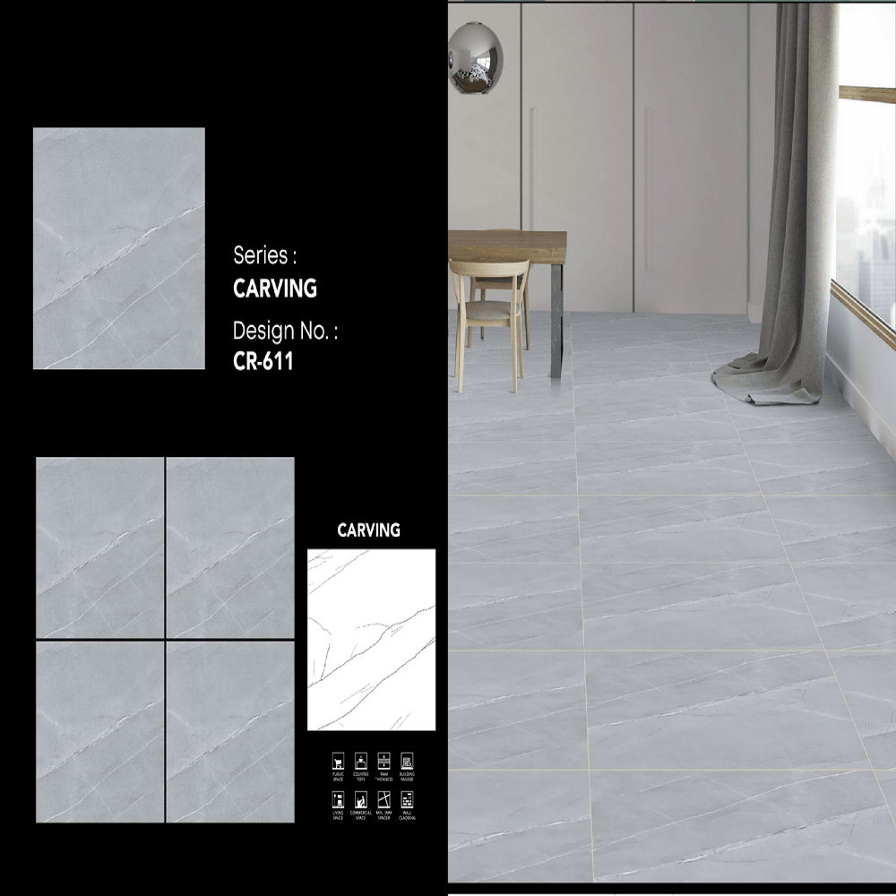 Large Format Porcelain Tiles - Color: Grey
