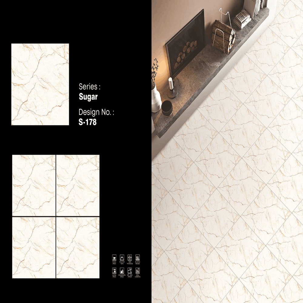 Ceramic Porcelain Tiles - Color: Cream