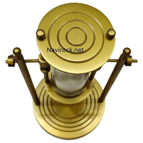 Antique Brass Sand Timer  Golden Finish Hourglass with White Sand Retro Gift Item Kitchen & Home Antique Brass Sand Timer