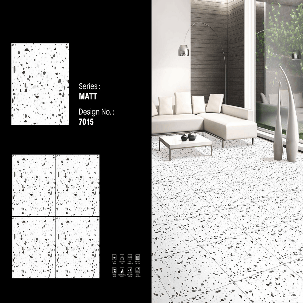 Rustic Porcelain Tiles - Color: White
