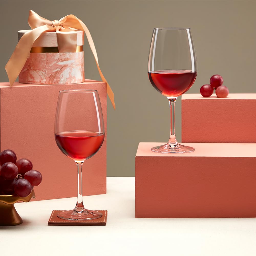 Borosil 450ml x 2pc Opera Wine Glass Set | Wine Glasses for Red & White Wine, Cocktails & Mocktails | Elegant Glassware for Home, Parties & Gifting BGFGSD00005 