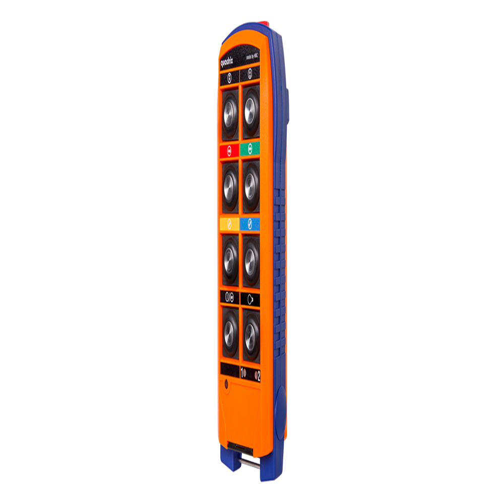 Radio Remote Control - Abs Plastic Housing, 190x65x50 Mm, Orange & Black | 433 Mhz, 100m Range, Ip65, Led Indicators, Tactile Switches, 8 Channels