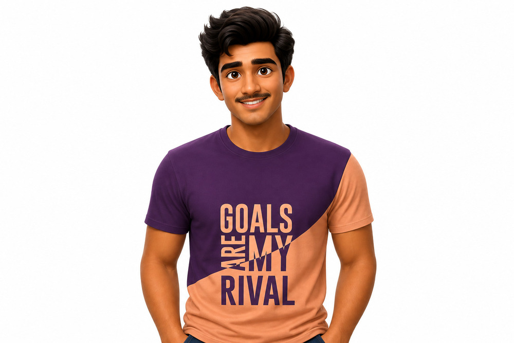 Customized Purple Peach Mens T-Shirt
