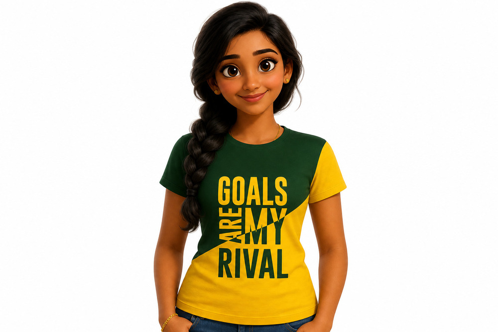 Green And Yellow Ladies T-Shirt