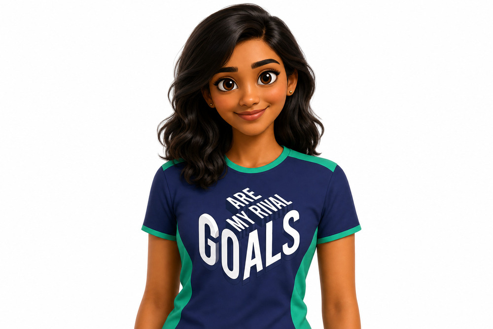 Navy Mint Ladies T-Shirt