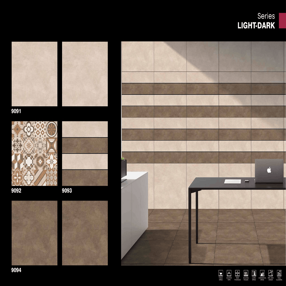 Bathroom Porcelain Tiles - Color: Choco