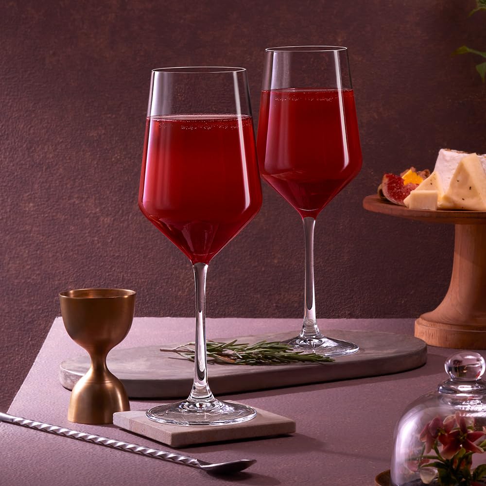 Borosil 400ml x 2pc Royale Wine Glass Set | Wine Glasses for Red & White Wine, Cocktails & Mocktails | Elegant Glassware for Home, Parties & Gifting BGFGSD00003 