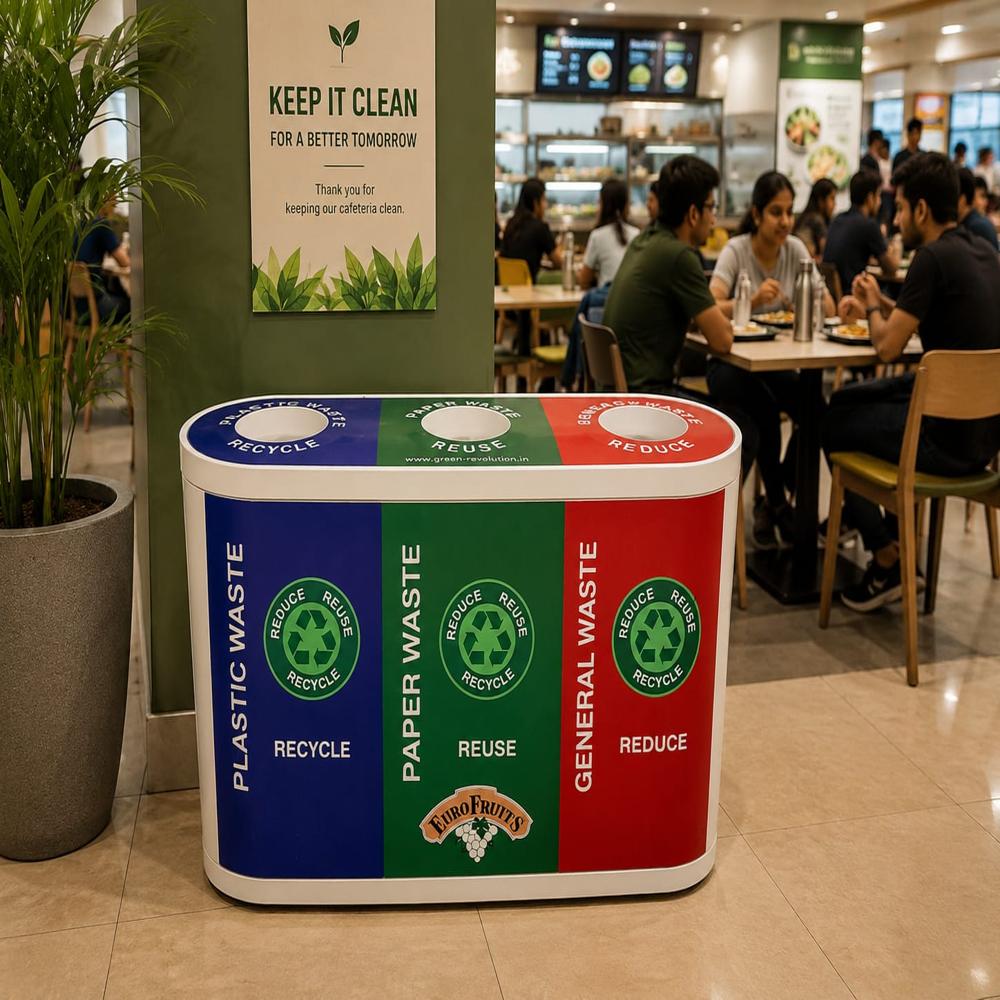 Color Coded Waste Bin Frp Trio - Application: Hotel