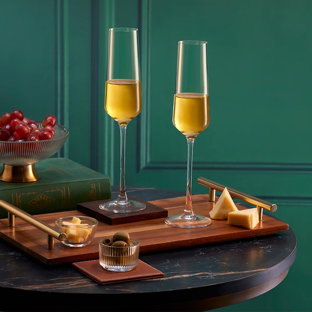 Borosil 190ml x 2pc Royale Champagne Glass Set | Wine Glasses for Red & White Wine, Cocktails & Mocktails | Elegant Glassware for Home, Parties & Gifting  BGFGSD00004 