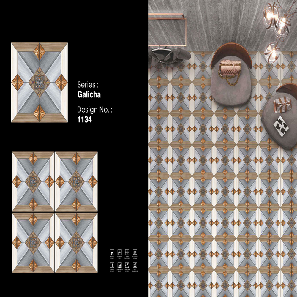 Indian Porcelain Tiles - Color: Grey
