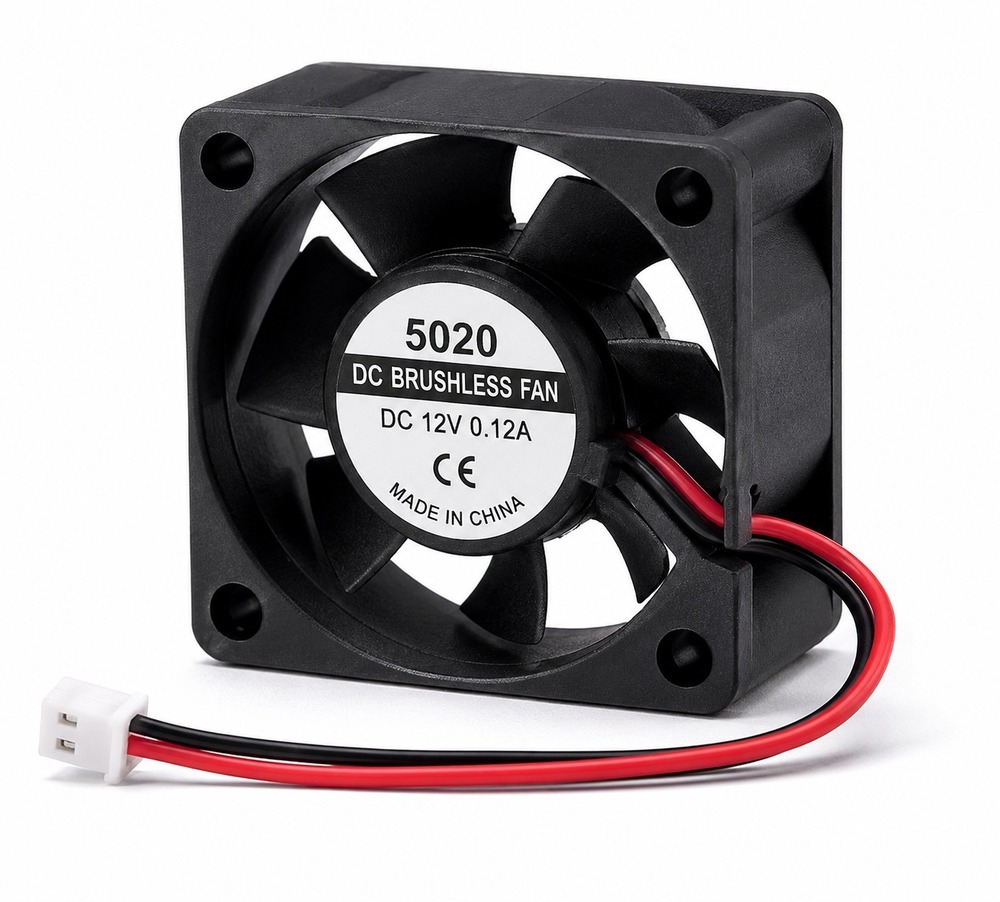 5020 12V Dc Mini Cooling Fan - Blade Diameter: Approx. 45 Mm
