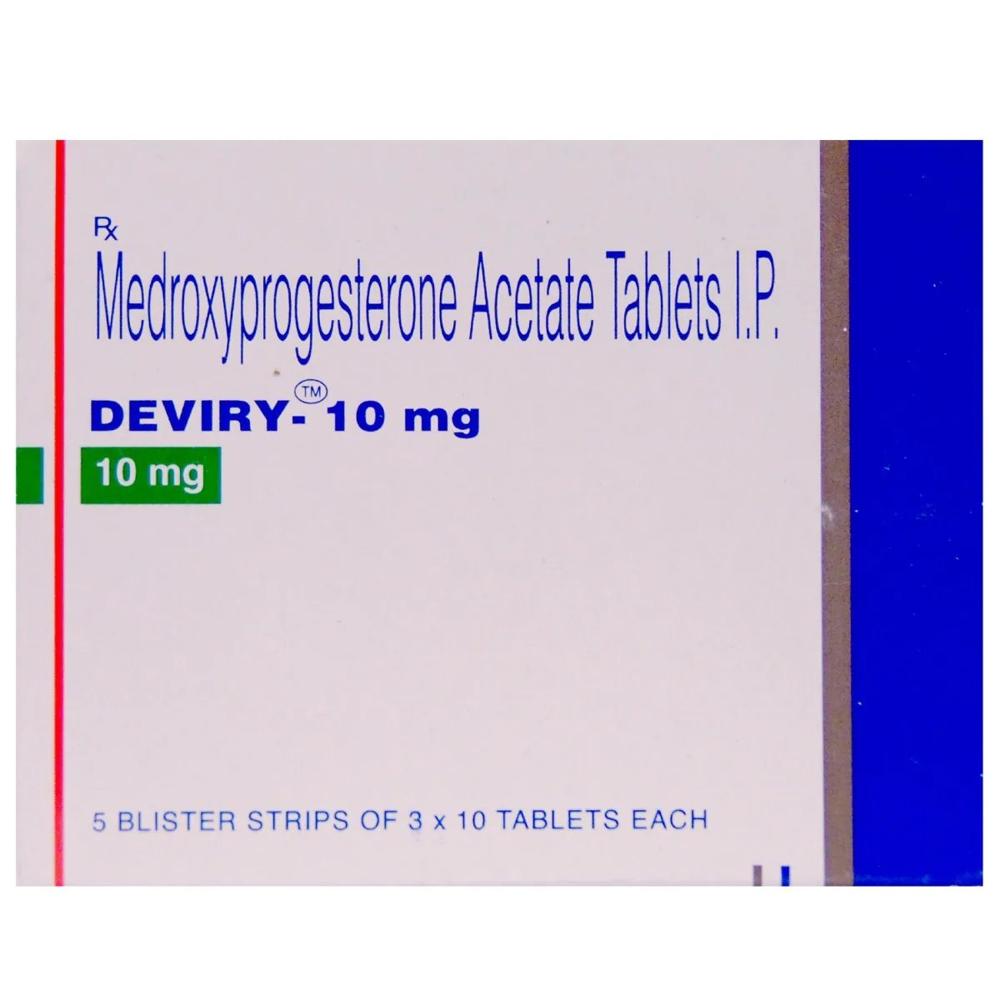 Deviry 10 Mg Tablet - Ingredients: Medroxyprogesterone Acetate