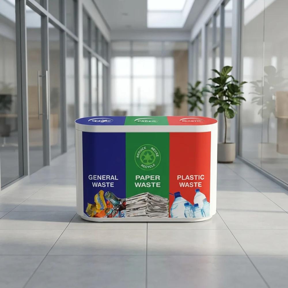 Color Coded Waste Bin Frp Trio - Application: Hotel