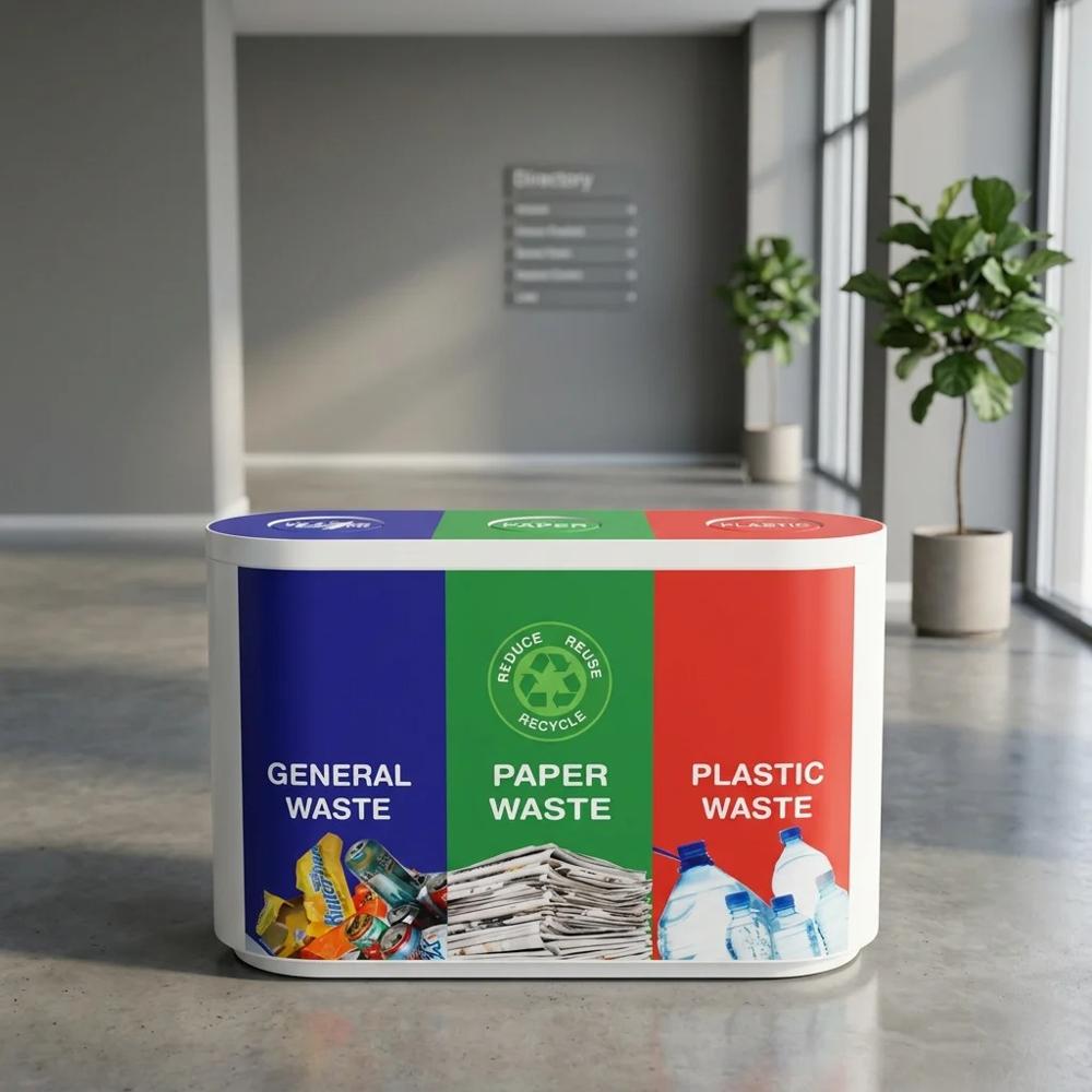 Color Coded Waste Bin Frp Trio - Application: Hotel