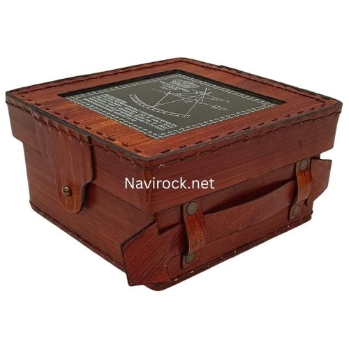 Vintage Marine Navigators Brass Sextant  German Working Model with Leather Storage Box Gift Item