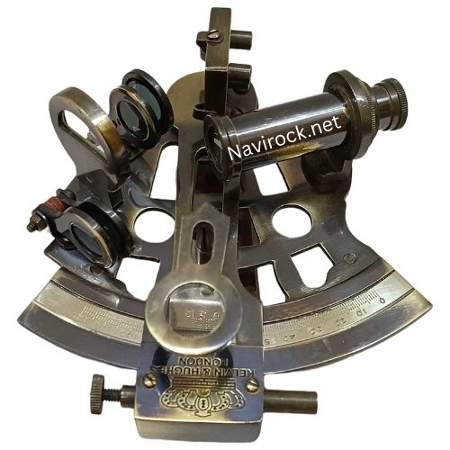 Vintage Marine Navigators Brass Sextant  German Working Model with Leather Storage Box Gift Item