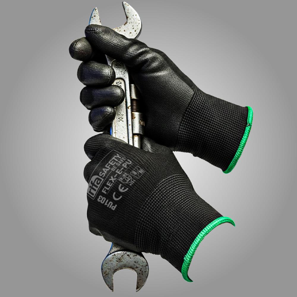 PU 103 Black PU Coated Gloves 