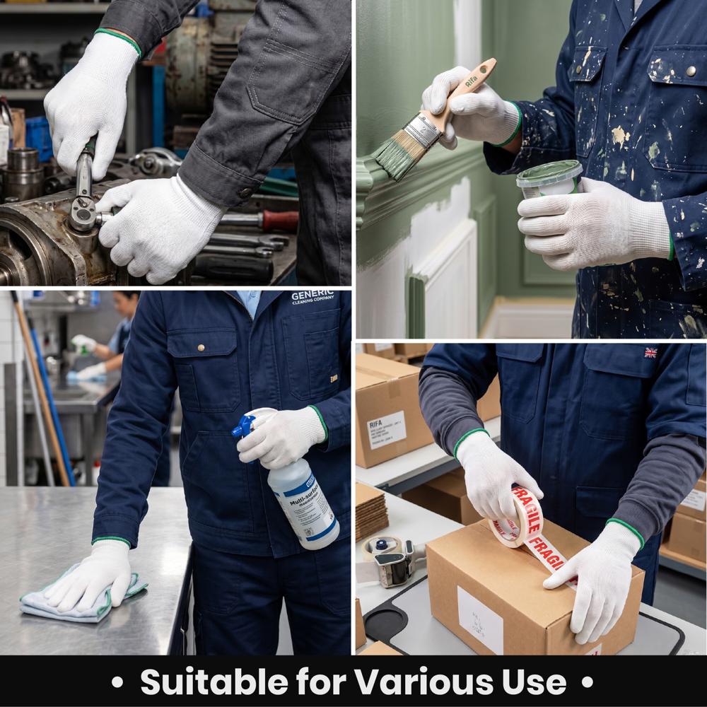 Nylon Knitted Seamless Gloves Lint Free Gloves