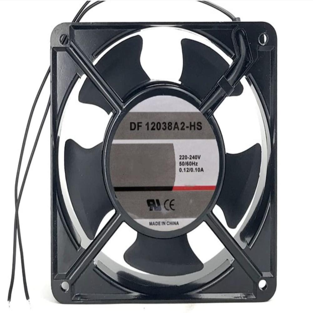 Max Flow 12038A2-Hs 220V Ac 0.11/0.08A 12038Mm Ball Bearing Industrial Inverter Axial Cooling Fan - Color: Black