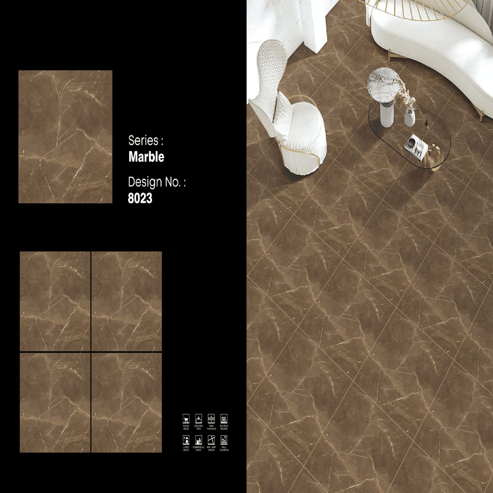 Residential Flooring Porcelain Tiles - Color: Coffee