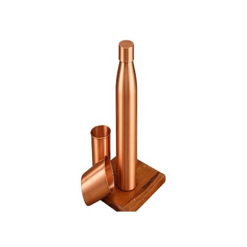 Hammered Copper Bottle with Matching Glasses